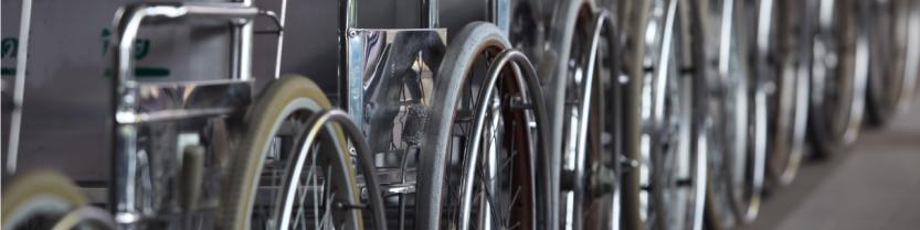 wheelchairs lined up