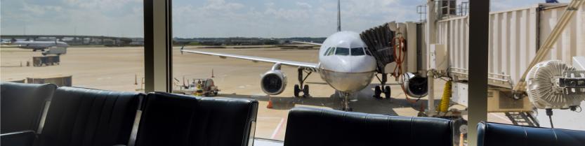 airplane at gate