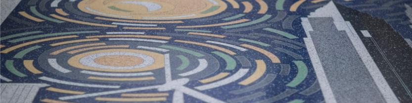 terrazo floors at the airport