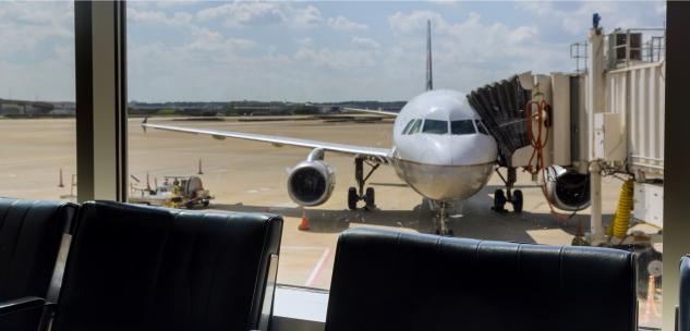 airplane at gate
