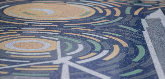 terrazo floors at the airport