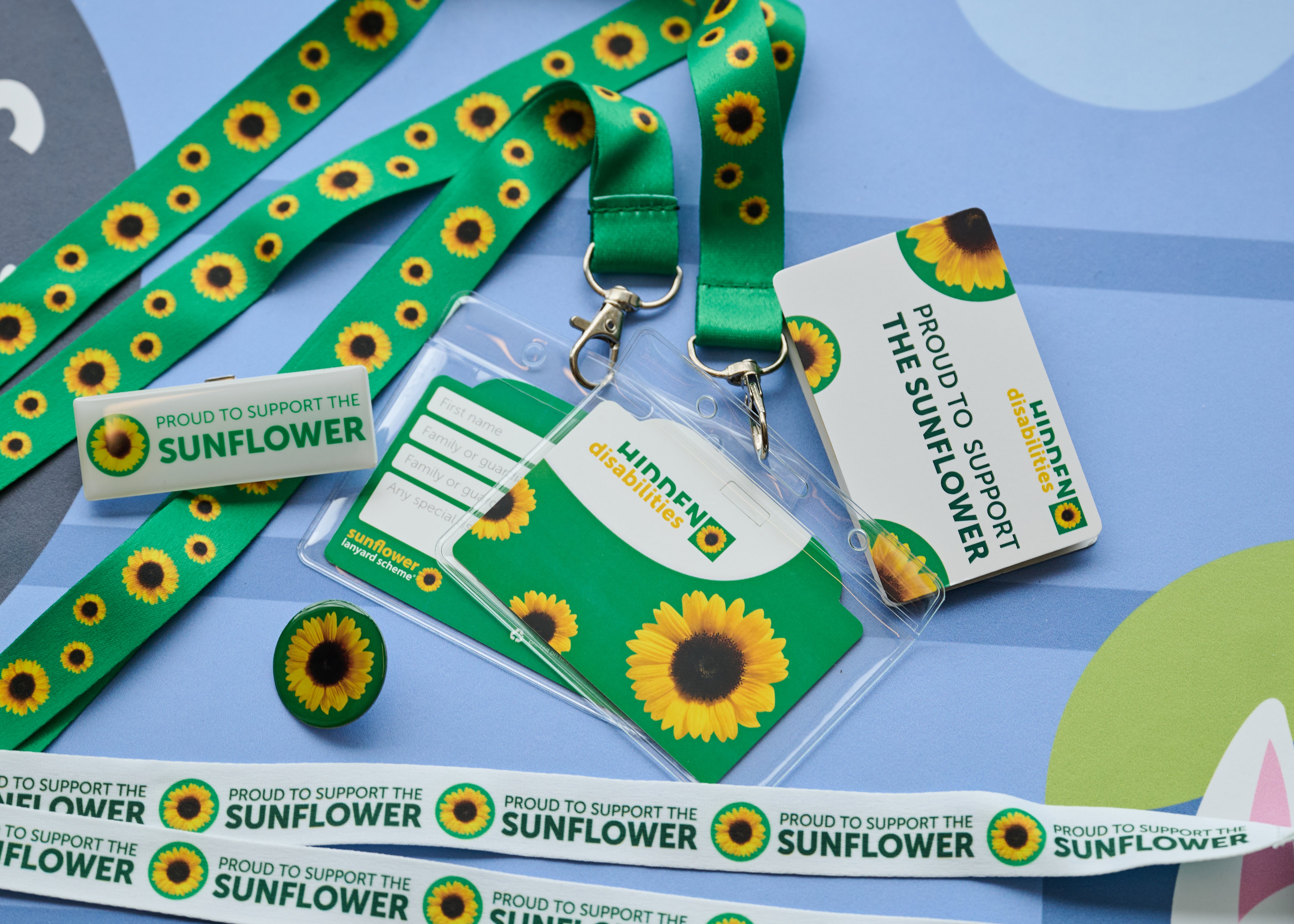 Hidden Disabilities sunflower lanyards