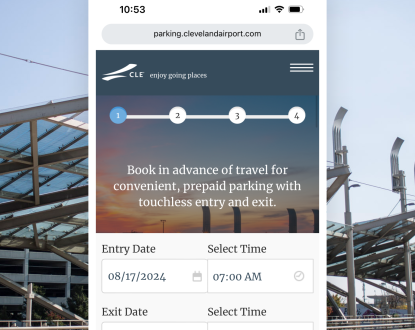 Screenshot of Parking Reservation Website